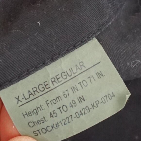 Rothco BDU Black Military Issue Button Up Canvas Cotton Utility Jacket XL - Picture 13 of 13